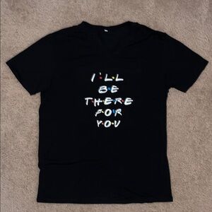 Friends Black Graphic T-Shirt XL